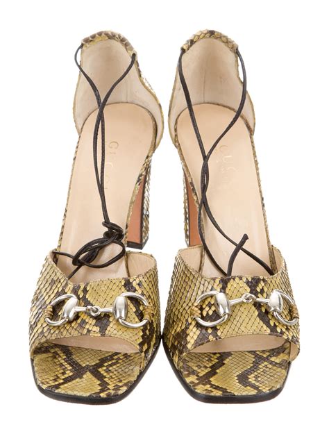 gucci sandals price|Gucci snakeskin sandals.